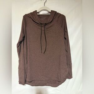 Athleta Chocolate Brown Hooded Top